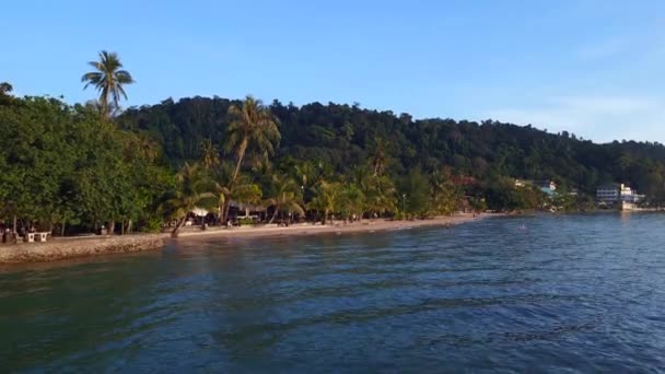 Zaino Spalla Isola Thailandia Koh Chang Kai Bae Beach Sera — Video Stock