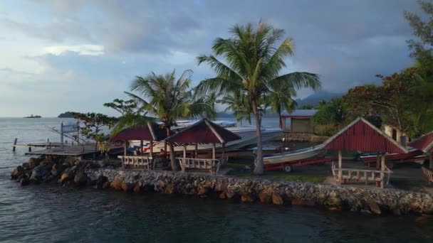 Mochilero Isla Tailandia Koh Chang Kai Bae Playa Noche 2022 — Vídeo de stock