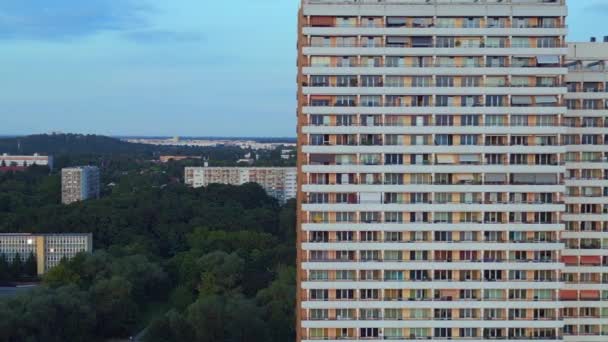 Berlin City Lakótelep Marzahn Németország Panel Rendszer Épület Előre Gyártott — Stock videók