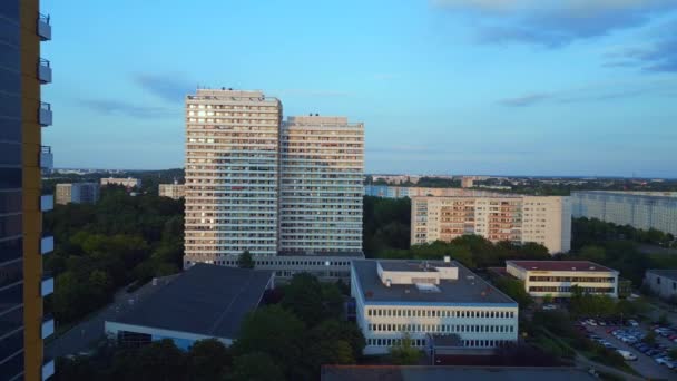 Berlino Città Residenza Marzahn Germania Pannello Costruzione Del Sistema Prefabbricato — Video Stock