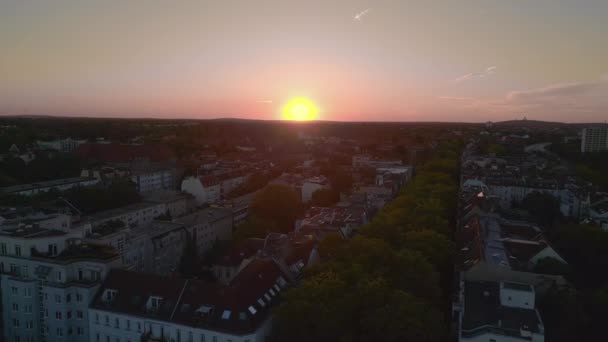 Мирний Вечірній Захід Сонця Небо Над Містом Берлінський Міський Район — стокове відео