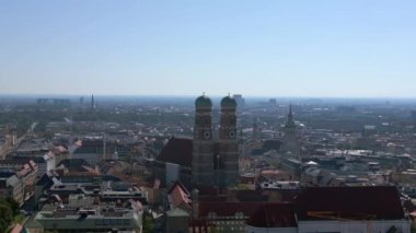 Frauenkirche Kilisesi 'nin Münih Kuleleri. Eski kasaba, Almanya. Bavyera. 23. 