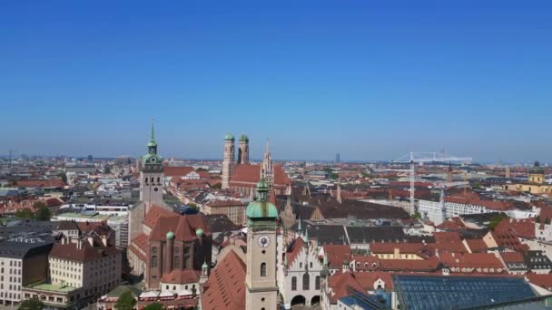 Місто Мюнхен Церкви Старе Місто Фрауенкірхе Санкт Петербург Німеччина Баварський — стокове відео