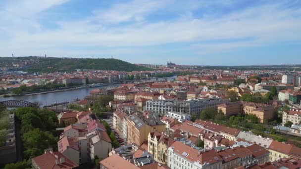 Cidade Distrito Cidade Prague República Checa Primavera 2023 Boom Deslizando — Vídeo de Stock