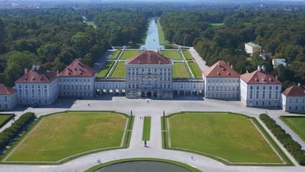 Замок Німфенбург Палац Пейзаж Місто Мюнхен Німеччина Баварський Літній День — стокове відео