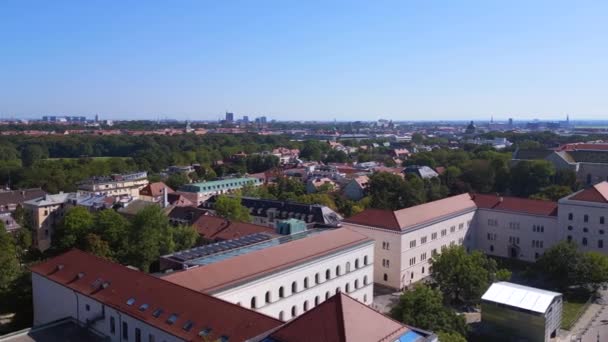 Church Ludwig City Város München Németország Bajor Nyár Napos Kék — Stock videók