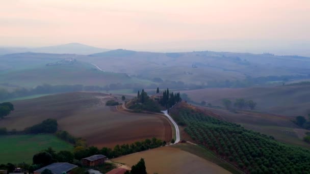 Podere Belvedere 하우스 지중해 우아한 토스카나 이탈리아 파노라마 무인비행기 — 비디오