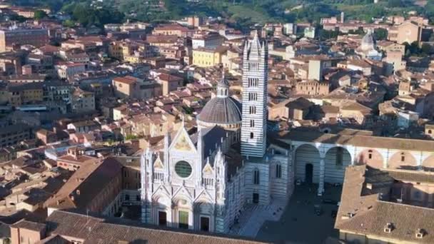 Torre Piazza Del Campo Città Medievale Siena Toscana Italia Cerchio — Video Stock