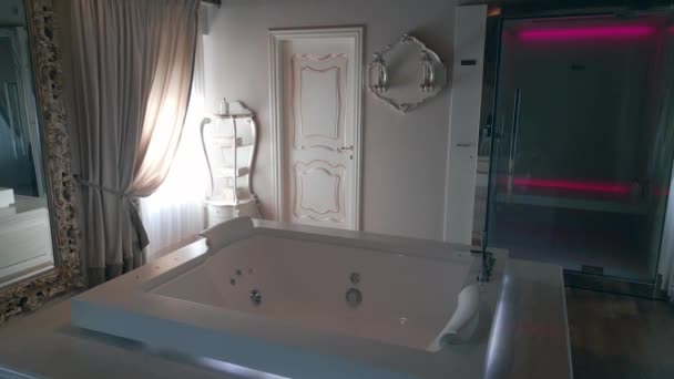 Luxuszimmer Charlie Relais Villa Tuscany Italien Fliegen Von Unten Nach — Stockvideo