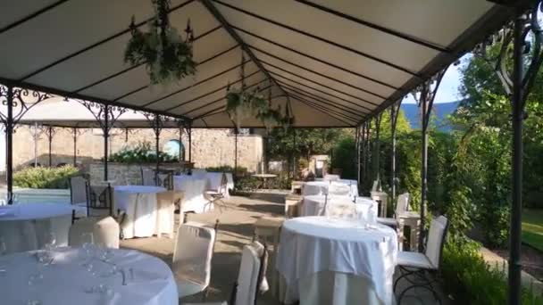 Charlie Miesiąc Miodowy Basen Villa Toskania Włochy Przelot Nad Dronem — Wideo stockowe