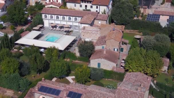 Toskania Villa Włochy Charlie House Życie Wsi Latać Góry Dołu — Wideo stockowe