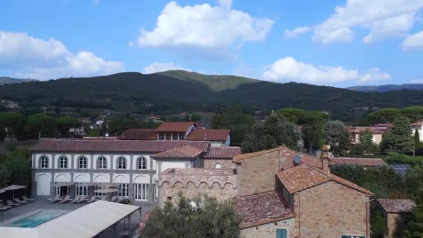 Toscana Villa Italia Charlie House Vida Rural Sobrevuelo Sobrevuelo Drone — Vídeos de Stock