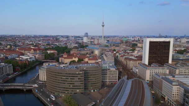 Berlim Centro Cidade Centro Alemanha Europa Dia Verão 2023 Panorama — Vídeo de Stock