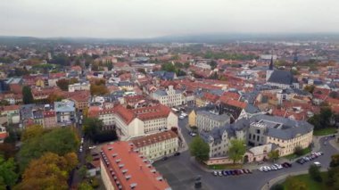 Weimar eski kasaba kültür kenti Thüringen Almanya 2023 Hız rampası Hiperlapse hareket hızı 4K görüntü kaydı