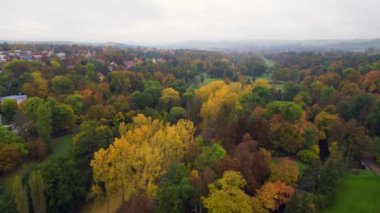 Weimar Tarihi Parkı Thuringia Almanya 23. Hız rampası Hiperlapse hareket hızı 4K görüntü kaydı