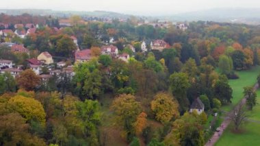 Weimar Tarihi Parkı Thuringia Almanya 23. Hız rampası Hiperlapse hareket hızı 4K görüntü kaydı