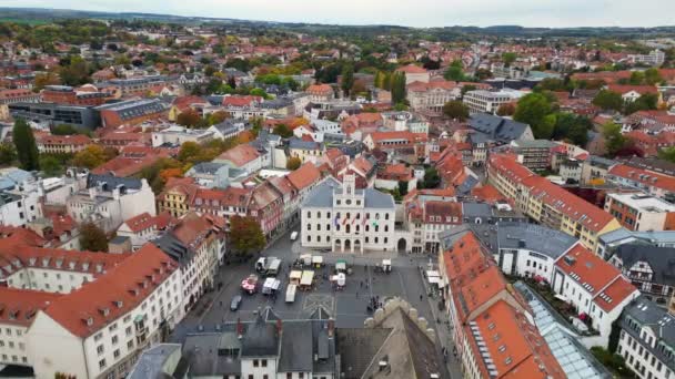 Weimar Oude Binnenstad Culturele Stad Thüringen Duitsland Herfst 2023 Panorama — Stockvideo