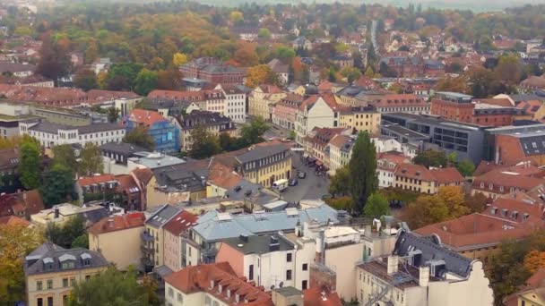 Weimar Oude Binnenstad Culturele Stad Thüringen Duitsland Herfst 2023 Drone — Stockvideo