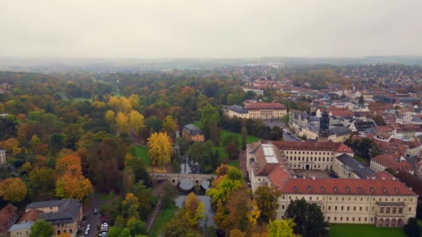 Weimar Parque Histórico Thuringia Alemanha Queda Rampa Velocidade Hyperlapse Motionlapse — Vídeo de Stock