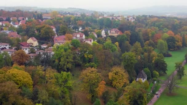 Weimar Parque Histórico Thuringia Alemanha Queda Rampa Velocidade Hyperlapse Motionlapse — Vídeo de Stock