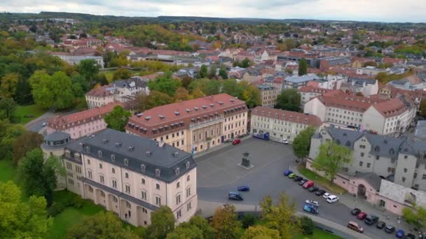 Weimar Gamla Stan Kulturstad Thüringen Tyskland Falla 2023 Panorama Översikt — Stockvideo