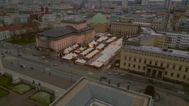 Berlin Winterlicher Weihnachtsmarkt Deutschland Filmmaterial — Stockvideo