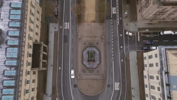 Χειμωνιάτικη Πύλη Του Βερολίνου Γείρετε Drone Κινηματογραφικό Υλικό — Αρχείο Βίντεο