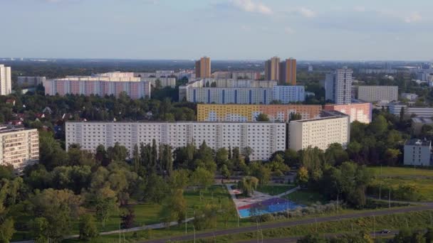 预制住房综合体 面板系统建筑柏林 2023年夏 — 图库视频影像