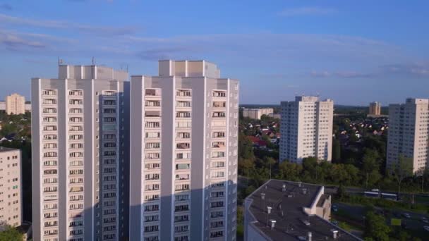 Prefabricated Housing Complex Panel System Building Berlin Marzahn Germany Europe — Stock Video