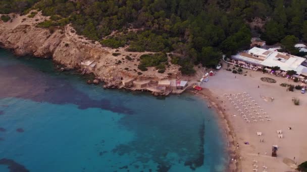 Mountain Sunset Bunte Cloud Island Ibiza 2023 Drohnenaufnahmen Von Oben — Stockvideo