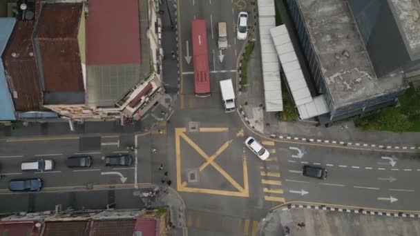 Kuala Lumpur Historische Chinatown Maleisië Drones Omhoog Kantelen Hoge Kwaliteit — Stockvideo
