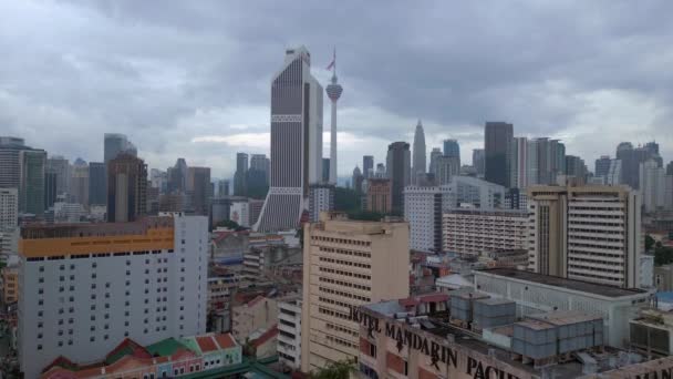 Kuala Lumpur History Chinatown Malaysia Восходящий Дрон Высококачественные Кадры — стоковое видео