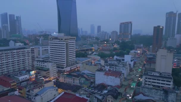 Kuala Lumpur Çin Mahallesi Petaling Sokağı Yukarı Kaldır Yüksek Kalite — Stok video