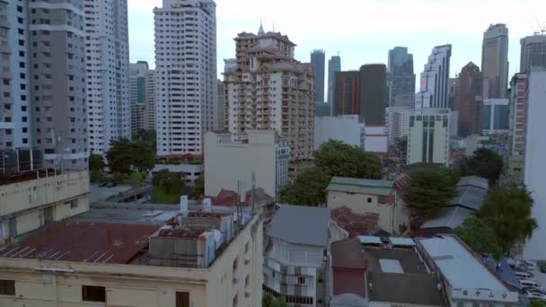 Місто Куала Лумпур Джалан Алор Продовольча Вулиця Швидкісний Пандус Гіперконтекстний — стокове відео