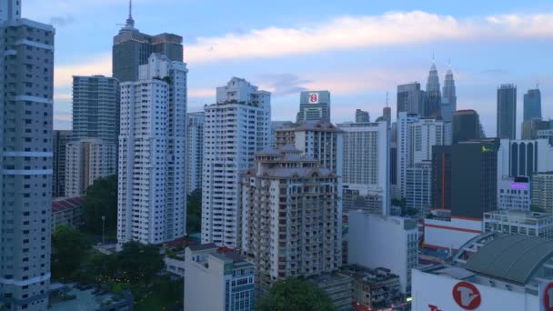 Jalan Alor Food Street Kuala Lumpur Siang Hari Pandangan Drone — Stok Video