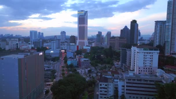Місто Куала Лумпур Джалан Алор Продовольча Вулиця Денний Повітряний Вигляд — стокове відео