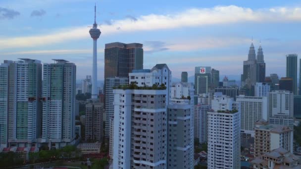 Kuala Lumpur Cidade Jalan Alor Food Street Drone Visão Aérea — Vídeo de Stock