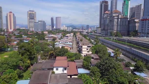 Pintasan Saloma村城市吉隆坡日高速坡道滑倒滑倒时间过去了 高质量的4K镜头 — 图库视频影像