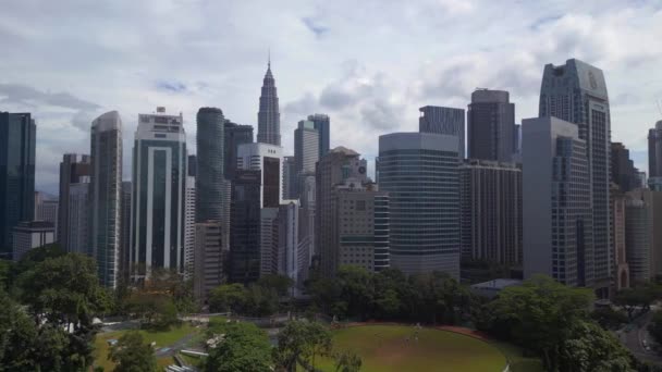 Rainforest Park Dzsungel Kuala Lumpur Város Dolly Jobb Drón Kiváló — Stock videók