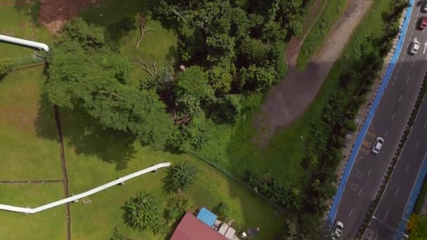 Regenwaldpark Dschungel Kuala Lumpur Stadt Kippen Drohne Hochwertiges Filmmaterial — Stockvideo
