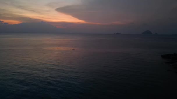 Perhentien Island Beach Sunset Clouds Sea Speed Ramp Hyperlapse Motionlapse — Stock Video