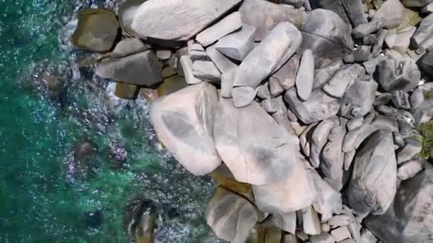 Невідомі Пляжні Пальми Гладкі Скелі Швидкісний Пандус Гіперконтекстний Часовий Пояс — стокове відео
