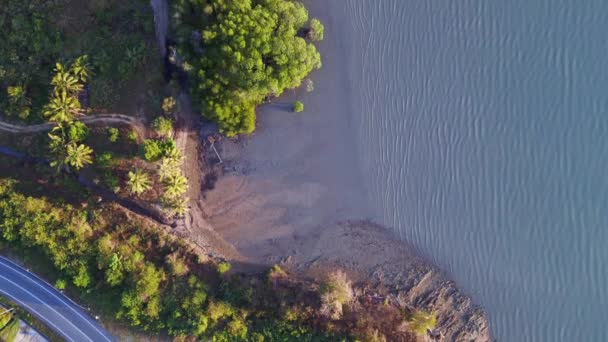 Uccelli Verticali Vista Drone Tranquillo Serena Vista Aerea Maestoso Paesaggio — Video Stock