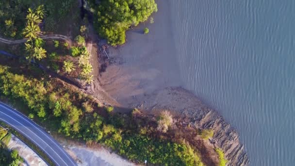 Drone Top Vista Superior Vista Aérea Tranquila Serena Majestuoso Paisaje — Vídeo de stock