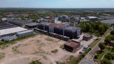 Büyük Data bulut deposu, endüstriyel havalandırma sistemi soğutma bilgisayarı. Berlin Avrupa 'da büyük bir veri merkezinde Ai çiftliği. İticileri ileri çalıştır 