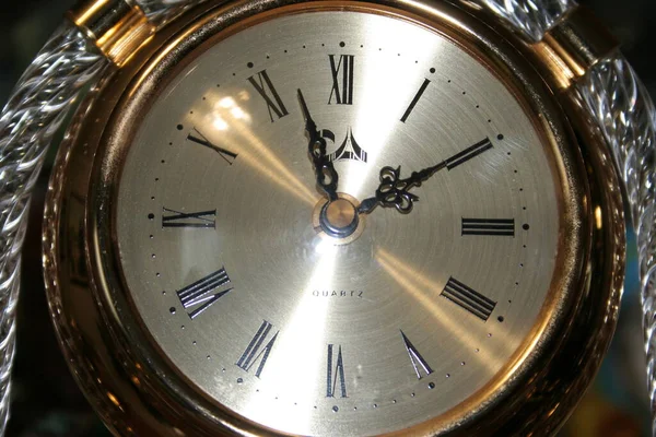 Horloge Dorée Espagnole Vintage — Photo