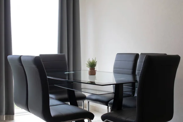 Stock image minimalist table for dining room and work meetings