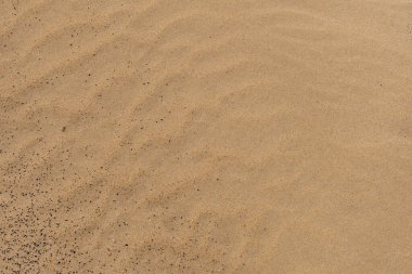Bir kumsalın ya da çölün kum deseninin yakın çekim ve arka planı