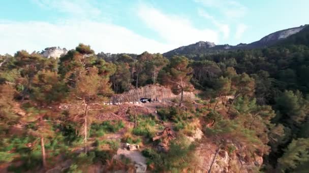 Des Images Tirez Vue Drone Vue Aérienne Paysage Des Montagnes — Video