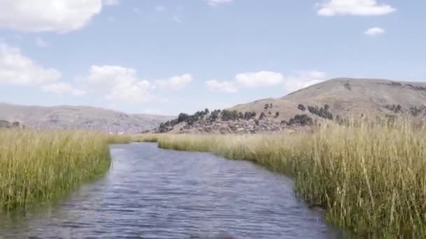 Envío Barcos Lago Titicaca Puno Perú América Del Sur Vista — Vídeos de Stock